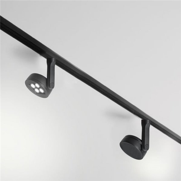 Rail de projecteur magnétique 48 V - Magneto - 1 et 2 m Noir texturé