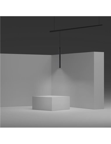 Spot LED suspenso em trilho MAGNETO 7W 2700K com regulação TRIAC preto/dourado