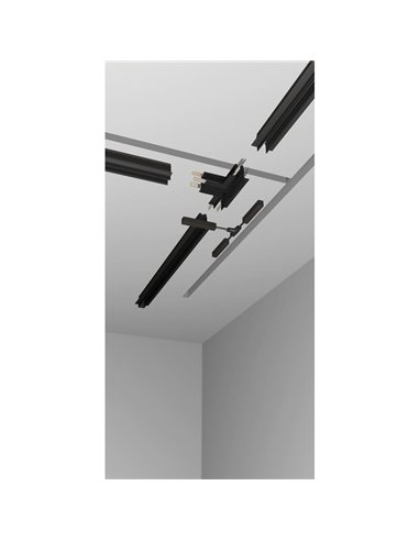 Refletor LED esférico para trilho MAGNETO, 7W 2700K com dimerização TRIAC preto/preto-dourado