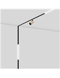 Foco colgante LED en forma de bola para carril MAGNETO 7W 2700K con regulación TRIAC negro/negro-oro
