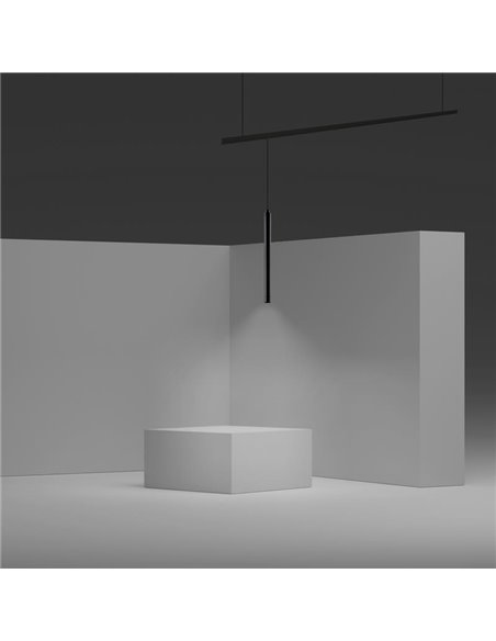 Foco colgante LED en forma de bola para carril MAGNETO 7W 2700K con regulación TRIAC negro/negro-oro