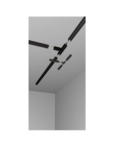 Refletor suspenso LED com trilho magnético Ball Magneto 10W e 7W Preto e Preto/Dourado 110º ângulo de abertura 4000K