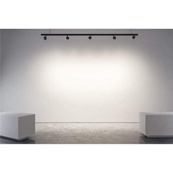 Foco ángulo difusor LED carril magnético Magneto 16W negro 3000K Regulable en intensidad Triac