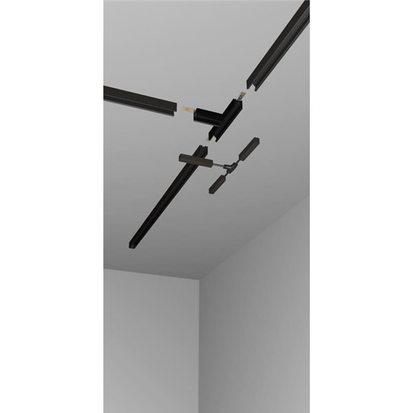 Difusor de holofote linear LED trilho magnético Magneto preto 8W e 16W 3000K Regulável em intensidade Triac