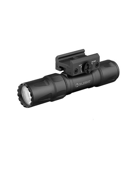 Linterna táctica para arma corta ODIN S 1500Lm, 250m alcance, IPX8 con montura Picatinny