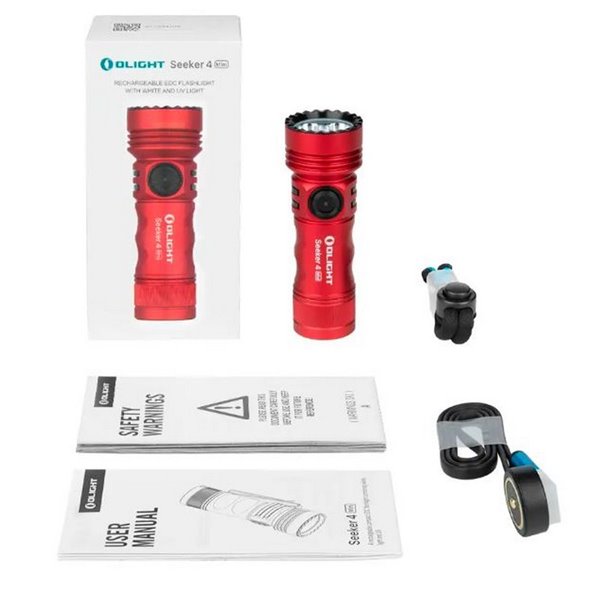 Linterna EDC recargable SEEKER 4 Mini 1.200Lm con luz blanca + UV 365nm IPX8 y carga magnética
