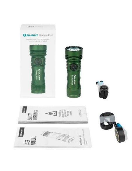 Linterna EDC recargable SEEKER 4 Mini 1.200Lm con luz blanca + UV 365nm IPX8 y carga magnética
