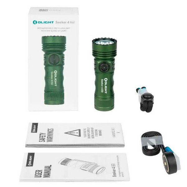 Linterna EDC recargable SEEKER 4 Mini 1.200Lm con luz blanca + UV 365nm IPX8 y carga magnética