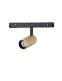 Spot LED sur rail magnétique MAGNETO noir/noir-or 7W 2700K avec régulation TRIAC