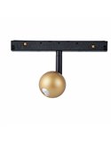 Refletor LED esférico para trilho MAGNETO, 7W 2700K com dimerização TRIAC preto/preto-dourado