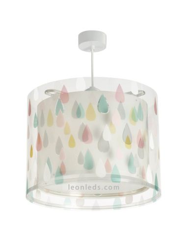 Lámpara de Techo Colgante Redonda Infantil 41432 Color Rain Salber Gotas de Agua de colores | LeonLeds Iluminación