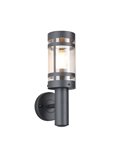 Aplique para pared PALOMA estilo farolillo, bombilla excl. 1x E27 max. 28W IP44 Antracita