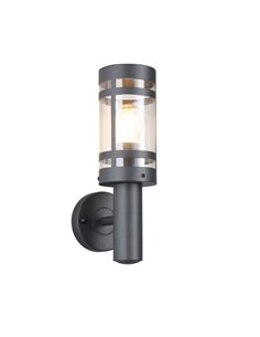 Aplique para pared PALOMA estilo farolillo, bombilla excl. 1x E27 max. 28W IP44 Antracita