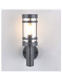 Aplique para pared PALOMA estilo farolillo, bombilla excl. 1x E27 max. 28W IP44 Antracita