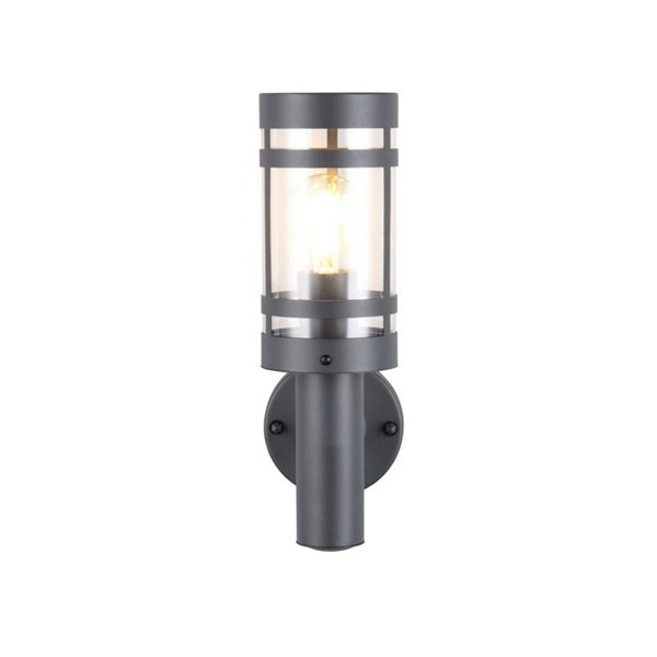 Aplique para pared PALOMA estilo farolillo, bombilla excl. 1x E27 max. 28W IP44 Antracita