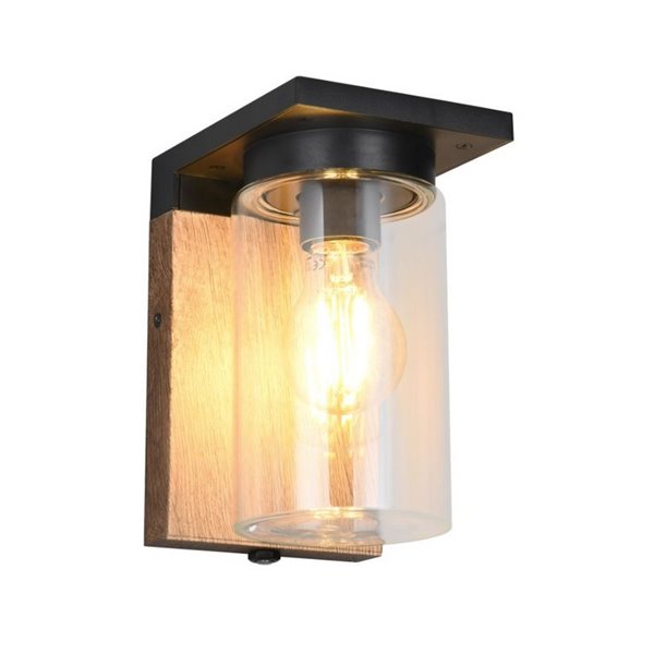 Aplique para exterior ARDILA, sensor oscuridad, bombilla excl. 1x E27 max. 40W IP44 Madera