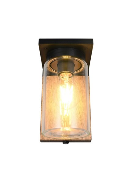 Aplique para exterior ARDILA, sensor oscuridad, bombilla excl. 1x E27 max. 40W IP44 Madera