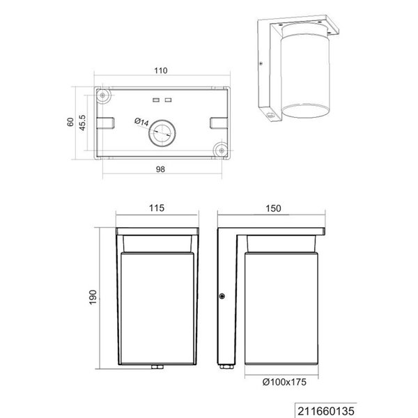 Luminária de parede externa ARDILA, sensor de escuridão, lâmpada excl. 1x E27 máx. 40W IP44 Madeira