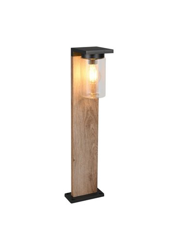Baliza exterior ARDILA 65cm, con sensor de oscuridad, bombilla excl. 1x E27 max. 40W IP44 Madera