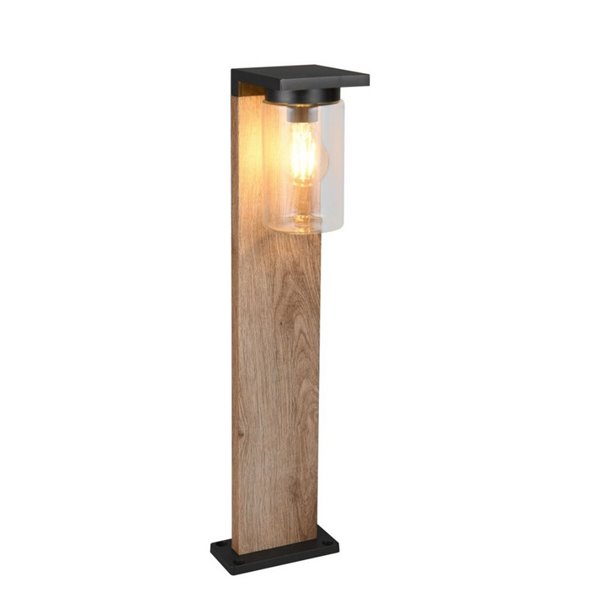 Baliza exterior ARDILA 65cm, con sensor de oscuridad, bombilla excl. 1x E27 max. 40W IP44 Madera