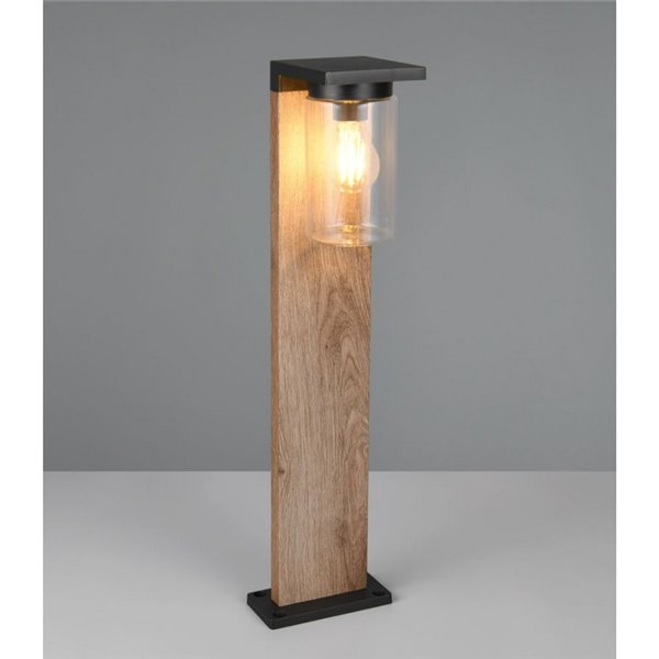 Baliza exterior ARDILA 65cm, con sensor de oscuridad, bombilla excl. 1x E27 max. 40W IP44 Madera