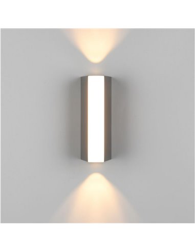 Luminária de parede LED MARNE, 16 cm, luz ascendente e descendente, 5,5 W, 600 lm, 3000 K, IP44, antracite