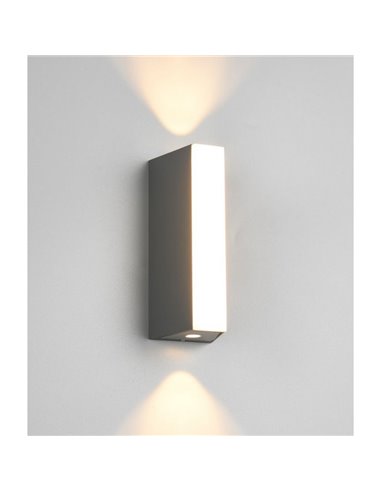 Applique murale LED MARNE, 16 cm, éclairage direct vers le haut et vers le bas, 5,5 W, 600 lm, 3000 K, IP44, Anthracite