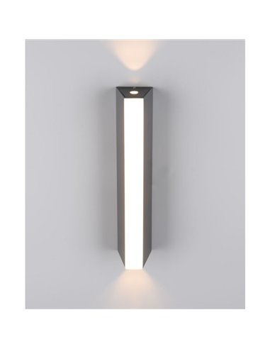 Luminária de parede grande para exterior MARNE, 30 cm, luz ascendente e descendente, 8,5 W 1000 lm, 3000 K IP44 Antracite