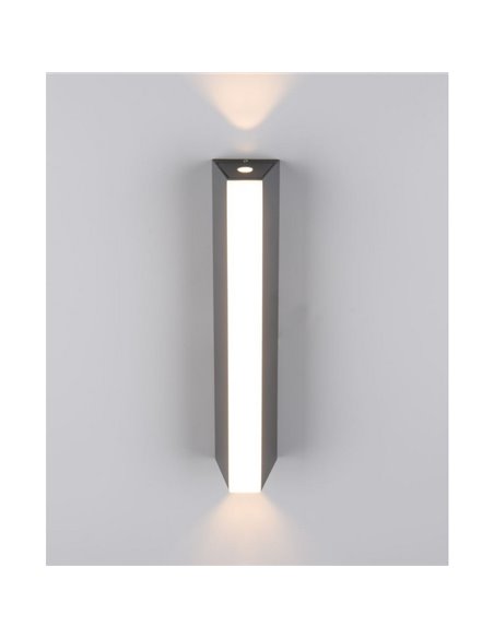 Luminária de parede grande para exterior MARNE, 30 cm, luz ascendente e descendente, 8,5 W 1000 lm, 3000 K IP44 Antracite