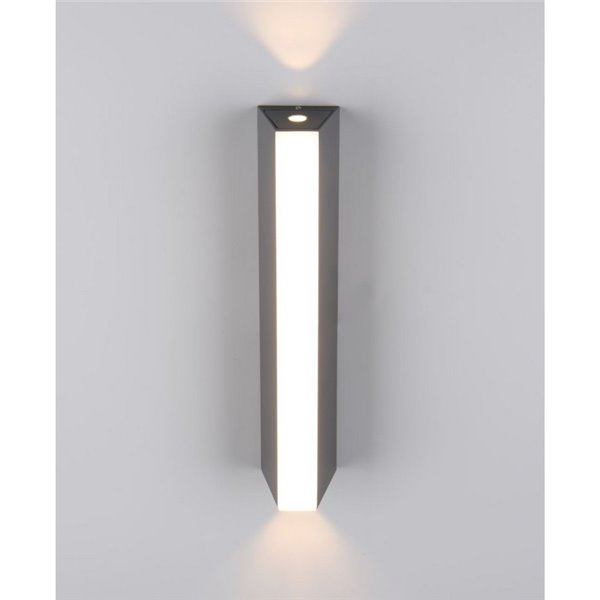 Luminária de parede grande para exterior MARNE, 30 cm, luz ascendente e descendente, 8,5 W 1000 lm, 3000 K IP44 Antracite