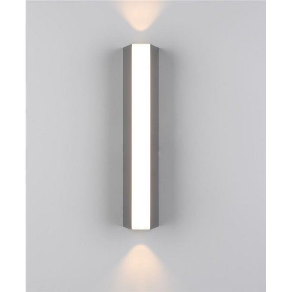 Aplique pared exterior MARNE grande 30cm, luz arriba y abajo, 8,5W 1000lm, 3000K IP44 Antracita