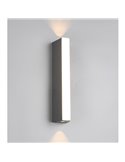Aplique pared exterior MARNE grande 30cm, luz arriba y abajo, 8,5W 1000lm, 3000K IP44 Antracita