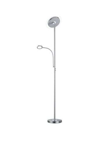 Luminária de chão LED Ackbar com braço de leitura