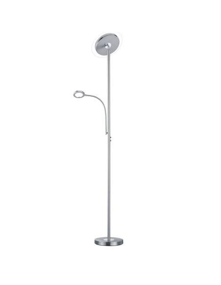 Luminária de chão LED Ackbar com braço de leitura