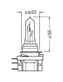 Medidas Bombilla H15 24V OSRAM ORIGINAL LINE 64177 Halógena para Camiones