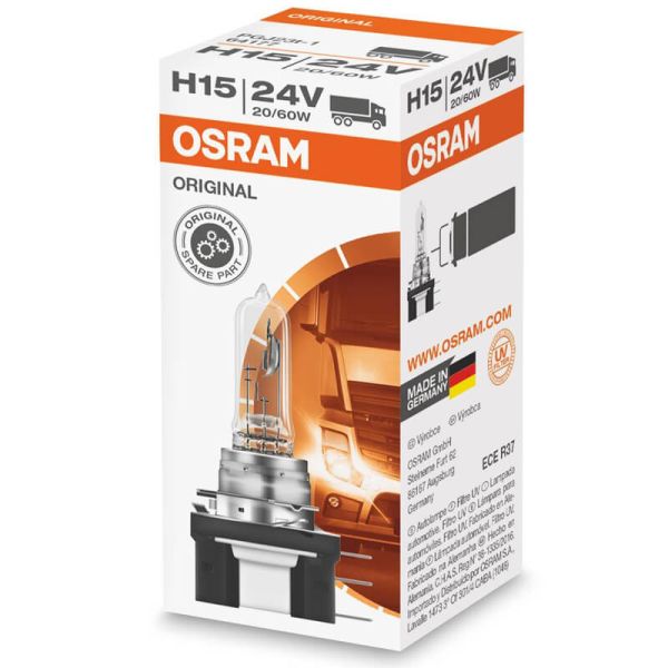 Bombilla H15 24V OSRAM ORIGINAL LINE 64177 Halógena para Camiones