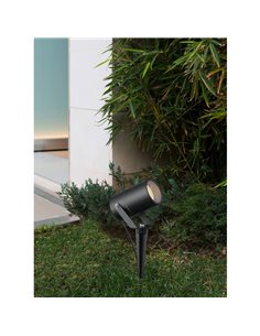 Foco con piqueta exterior orientable gris oscuro QUEBEC, decorativo para jardín GU10, IP65 2