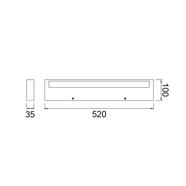 Aplique LED de pared rectangular con luz arriba y abajo CONIL, negro, 40W 2480Lm, CCT Dimmable, 52cm
