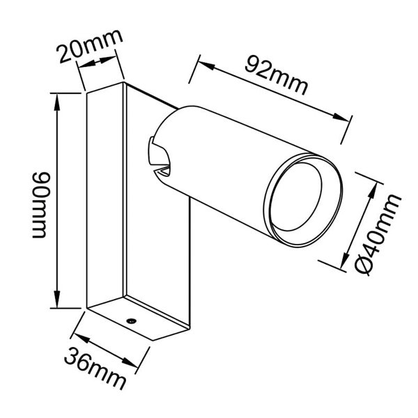 Aplique foco lector orientable NAZARE blanco, mini GU10 (no incl.), fino y moderno