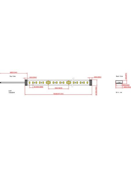 Tira LED en rollo 5m. TIRAS LED STRIPS de exterior 24V 14,4W/m IP65 3000K/4000K - medidas