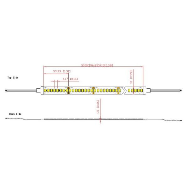 Tira LED en rollo de 5m TIRAS LED STRIPS 24V 14,4w/m IP20 3000K/4000K-medidas