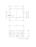 Clip de fijación de acero inoxidable 2000*17.1*15,3mm -TIRAS LED STRIPS-medidas