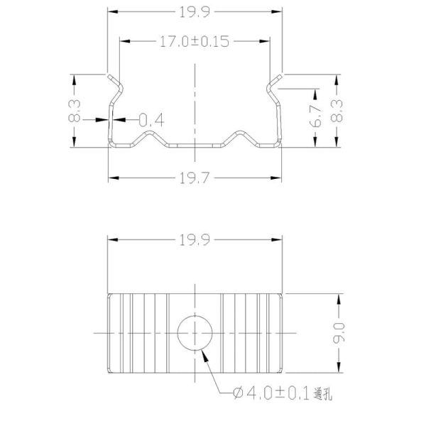 Clip de fijación de acero inoxidable 2000*17.1*15,3mm -TIRAS LED STRIPS-medidas