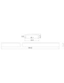 Perfil de aluminio negro 2000*17.1*15,3mm -TIRAS LED STRIPS-medidas