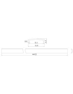 Perfil de aluminio negro 2000*17.1*15,3mm -TIRAS LED STRIPS- 2