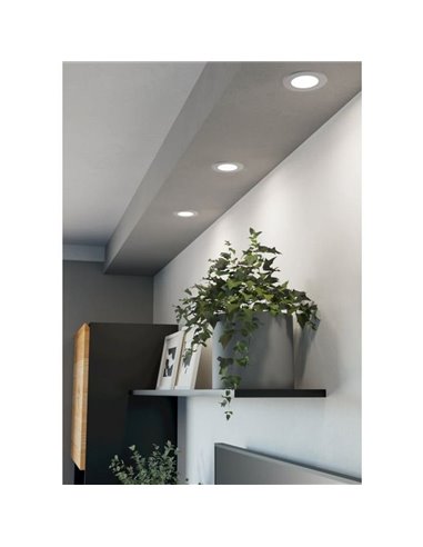 Downlight LED portátil branco FUEVA 6, CCT (2700K-4000K-6500K), 3,7W 450Lm, Ø88mm, IP20