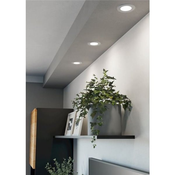 Downlight LED empotrable blanco FUEVA 6, CCT (2700K-4000K-6500K), 3,7W 450Lm, Ø88mm, IP20