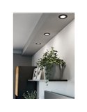 Downlight LED empotrable negro FUEVA 6, CCT (2700K-4000K-6500K), 3,7W 450Lm, Ø88mm, IP20