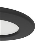 Downlight LED empotrable negro FUEVA 6, CCT (2700K-4000K-6500K), 3,7W 450Lm, Ø88mm, IP20