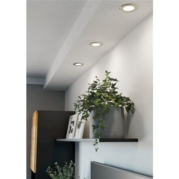 Downlight LED encastré nickel mat FUEVA 6, CCT (2700K-4000K-6500K), 3,7W 450Lm, Ø88mm, IP20